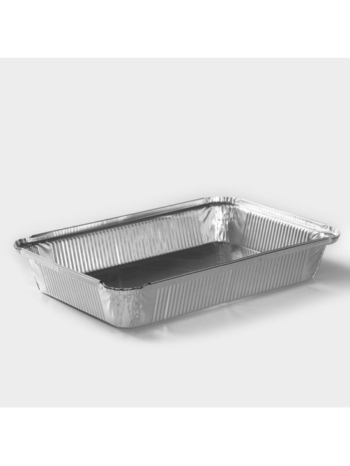 Форма для выпечки и запекания Доляна, 2.235 л, 31×21×5.5 см, 2 шт., фольга, серебристая