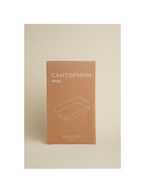 Форма для запекания SL Home «Санторини», 2.5 л, 36×20.5×6.5 см, жаропрочная керамика, белая