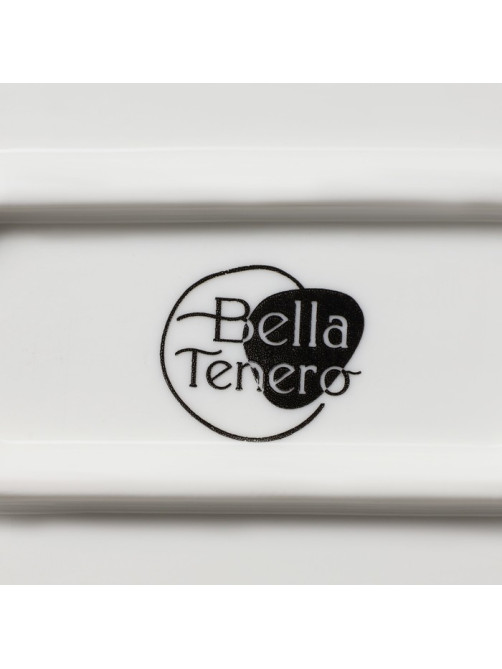 Форма для запекания BellaTenero, 1 л, 25.6×14.9×6.2 см, с бамбуковой крышкой, керамика, белая