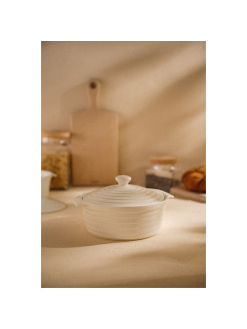Кастрюля SL Home «Санторини», 1.57 л, 24.5×21.5×8 см, жаропрочная керамика, белая