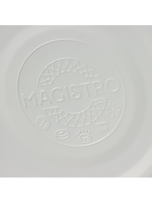 Чайник Magistro Glow, 3 л, со свистком, ручка софт тач, индукция, нержавеющая сталь, белый