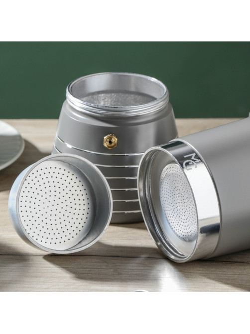 Кофеварка гейзерная Magistro Moka, на 6 чашек, 300 мл, алюминий, серая