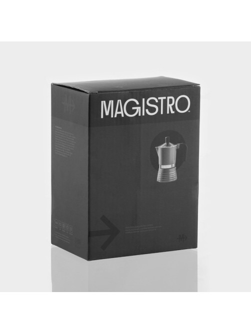 Кофеварка гейзерная Magistro Moka, на 3 чашки, 150 мл, алюминий, серая