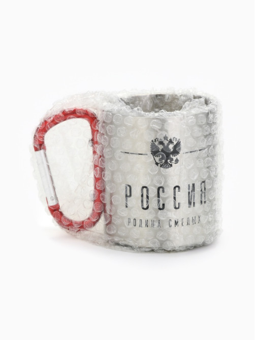 Кружка туристическая с карабином «Россия», 180 мл