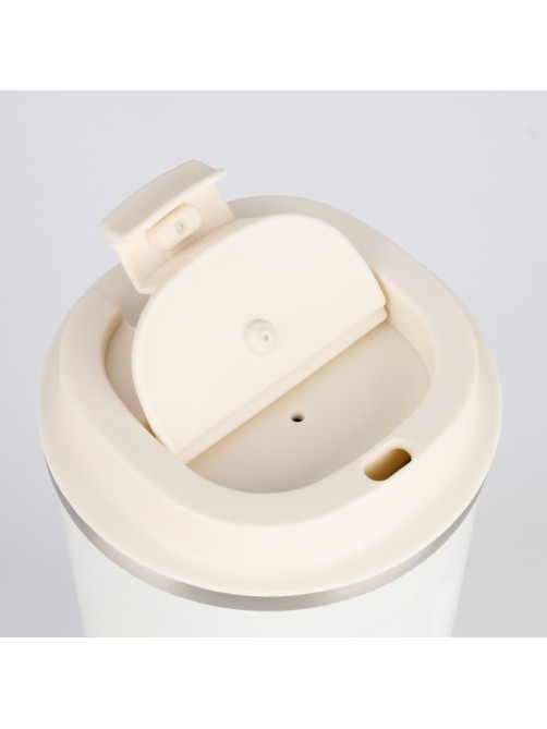Термокружка Мастер К Original Coffee, 500 мл, сохраняет тепло 10 ч, нержавеющая сталь, белая
