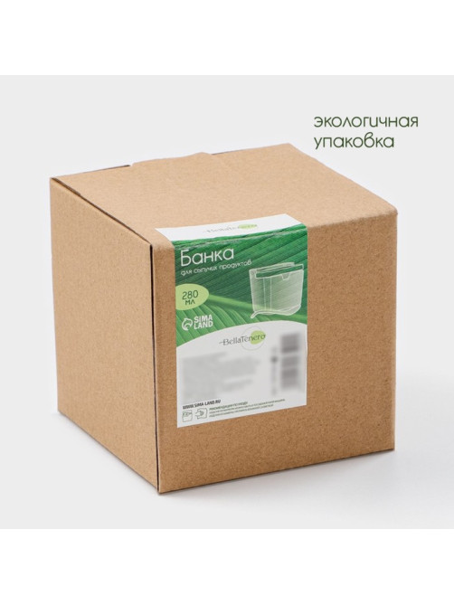 Банка для сыпучих продуктов BellaTenero, 280 мл, 9×9.5 см, с ложкой, бамбуковая крышка, фарфор, белая