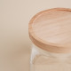 Банка для сыпучих продуктов SL Home «Афины», 1 л, 11×11.5 см, с деревянной крышкой. стекло, прозрачная