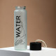 Бутылка для воды WATER, стекло, 350 мл, МИКС