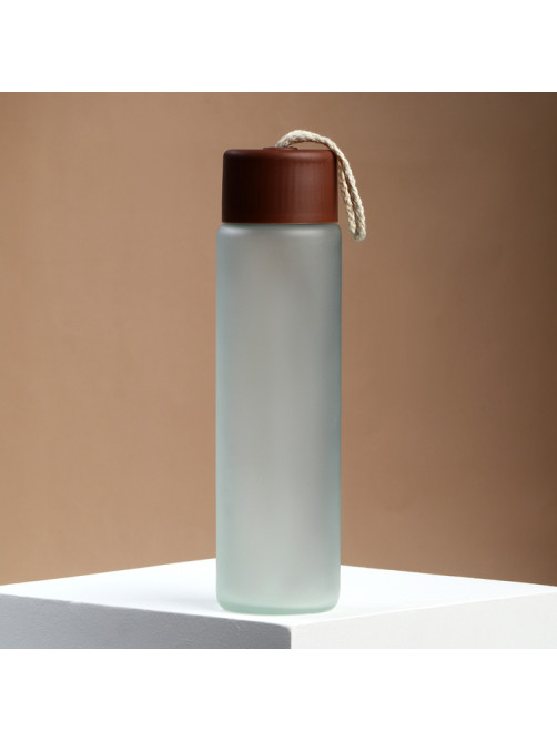 Бутылка для воды WATER, стекло, 350 мл, МИКС