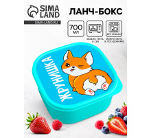 Ланч - бокс квадратный «Жрунишка», 700 мл