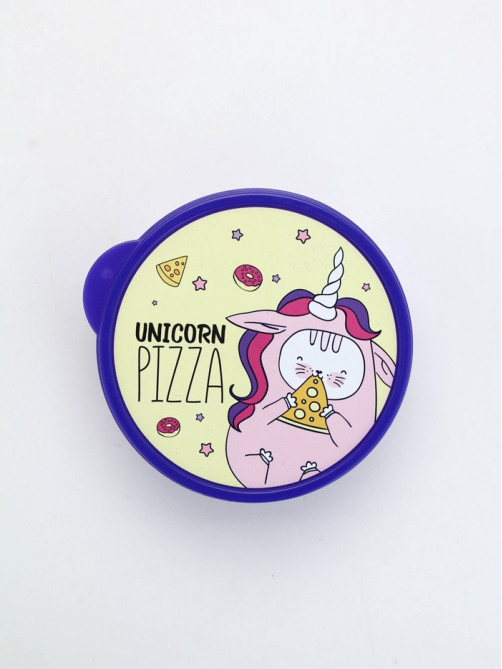 Ланч - бокс круглый Unicorn pizza, 500 мл