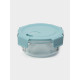 Контейнер для хранения продуктов Доляна Cook and Freeze, 370 мл, 13.5×6 см, с крышкой, жаропрочное стекло, МИКС