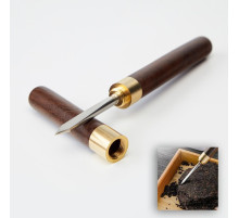 Нож для китайского чая Пуэр, 15.5×1.5 см, металл, дерево, коричневый