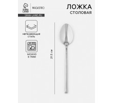 Столовая ложка Magistro Line, длина 21.5 см, нержавеющая сталь, серебристая