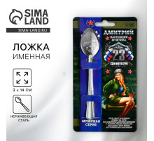Ложка чайная именная «Дмитрий», 3×14 см