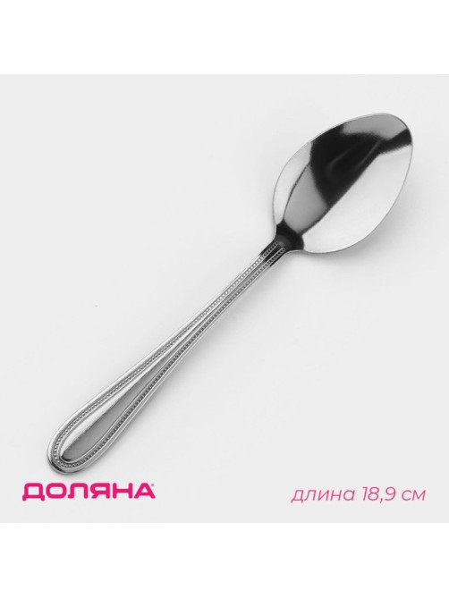 Ложка столовая из нержавеющей стали Доляна «Моджо», длина 18.9 см, толщина 1.8 мм