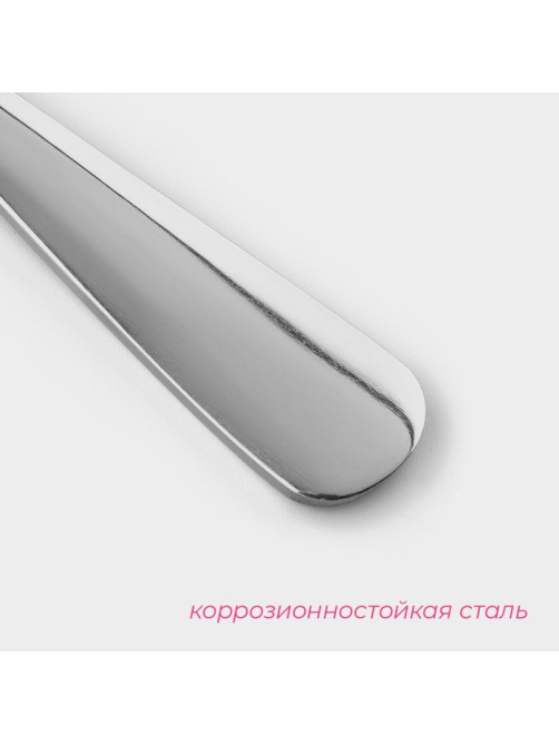 Ложка столовая из нержавеющей стали Доляна «Таун», длина 20.5 см, толщина 2 мм, цвет серебряный