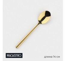 Ложка чайная Magistro Kolos, длина 14 см, нержавеющая сталь, золотистая