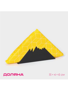 Салфетница Доляна «Горы», 15×4×6 см, чёрная