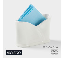 Салфетница Magistro «Бланш», 11.5×5×8 см, фарфор, белая