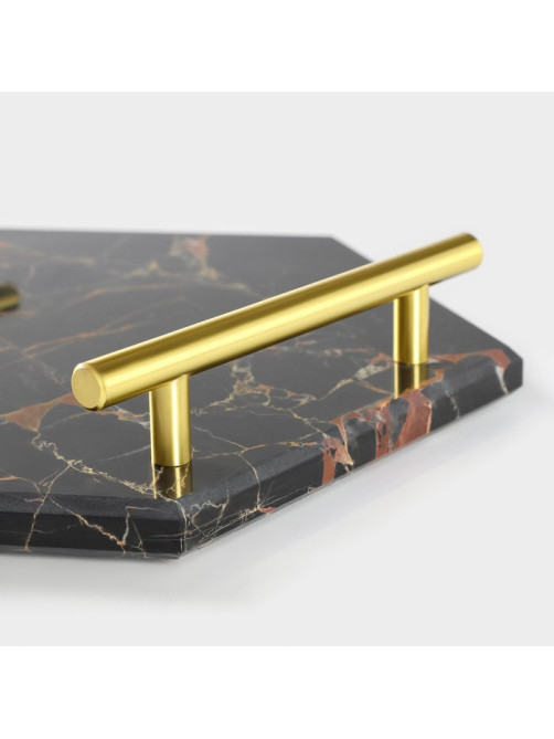 Поднос Magistro Marble, 25×29 см, мрамор, чёрный
