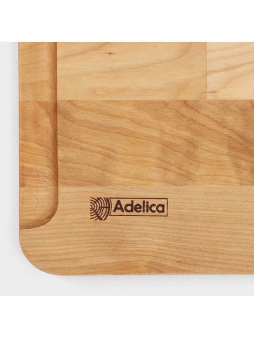 Поднос - подставка Adelica «Чайная станция», на 2 персоны, с потайными ручками, 40×18×1.8 см, дерево берёза