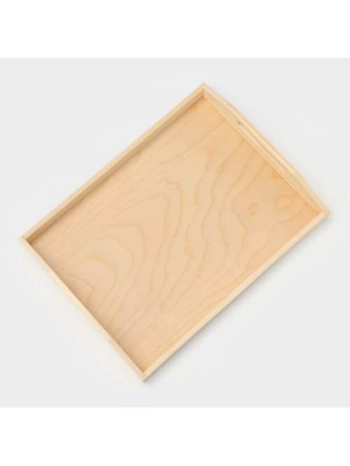 Поднос с ручками Доляна «Под роспись», 40×30×6.5 см, дерево