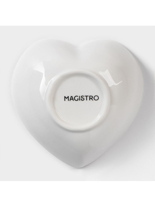 Соусник Magistro «Сердце Бланш», 80 мл, фарфор, белый