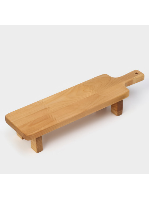 Доска для подачи с ручкой Adelica, на ножках, 38×10×6 см, дерево берёза