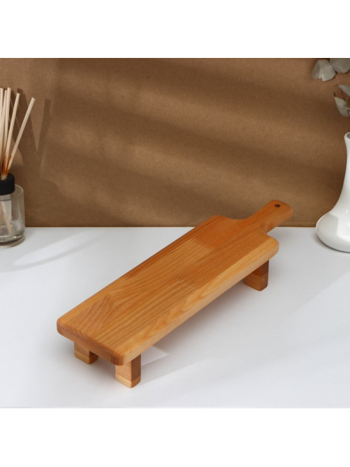 Доска для подачи с ручкой Adelica, на ножках, 38×10×6 см, дерево берёза