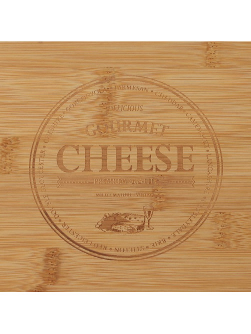 Набор для подачи сыра Доляна Cheese, 3 ножа, доска 38×18.5 см, бамбук