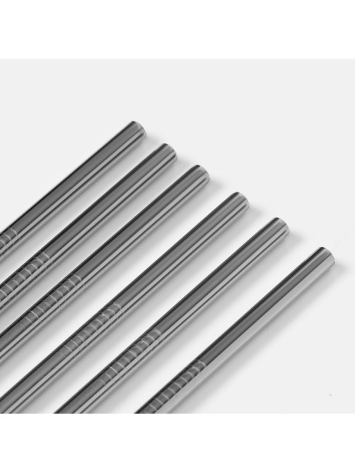 Набор металлических трубочек Straws, 6 шт., 21 см, сталь 304