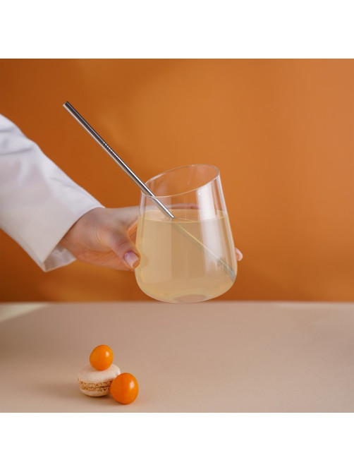 Набор металлических трубочек Straws, 6 шт., 21 см, сталь 304