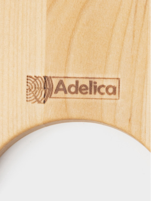 Столик - поднос для вина Adelica, менажница со складными ножками, на 2 персоны, d=32×1.8 см, дерево берёза