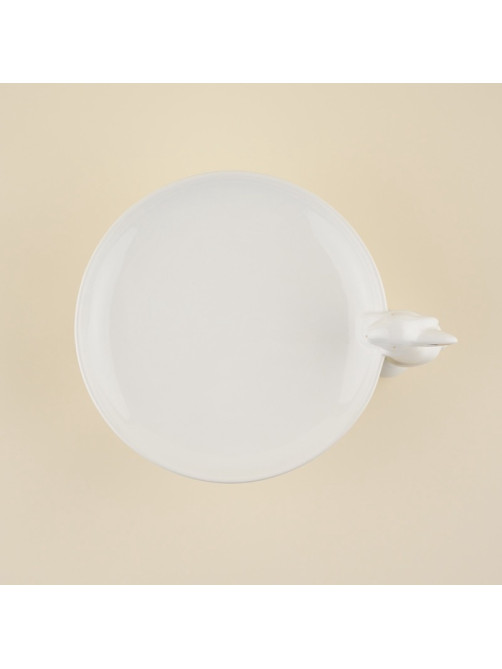 Подставка для торта и пирожных SL Home «Пасхальные кролики», 30.5×25×15.5 см, доломит, белое