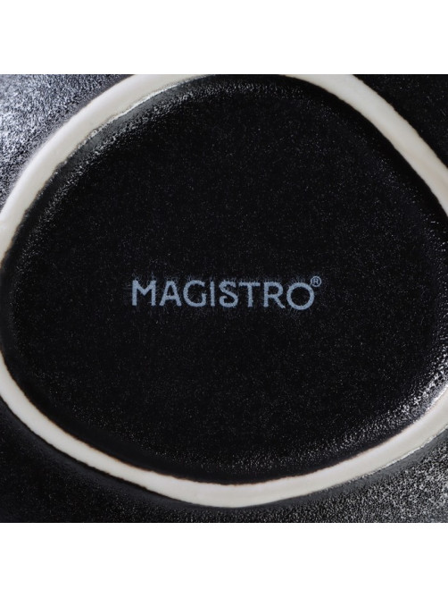Салатники Magistro Carbon, набор 2 шт., 300 мл, 12×10.5 см, фарфор, чёрный