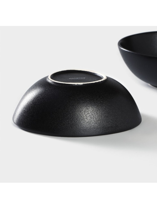 Салатники Magistro Carbon, набор 2 шт.,15.5×13.5 см, фарфор, чёрный