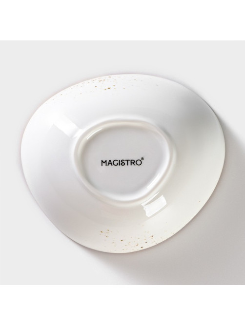 Салатник Magistro «Церера», 440 мл, 15.5×13.4 см, фарфор, белый
