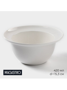 Салатник Magistro «Бланш», 420 мл, d=15.3 см, фарфор, белый