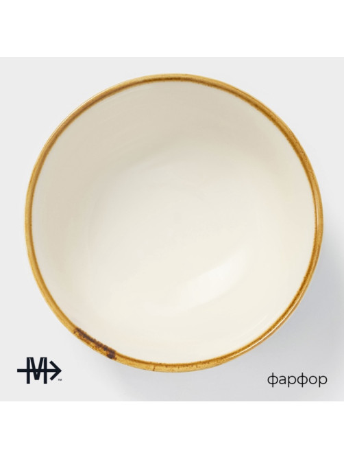 Салатник Magistro «Церера», 650 мл, 15×7.5 см, фарфор, белый