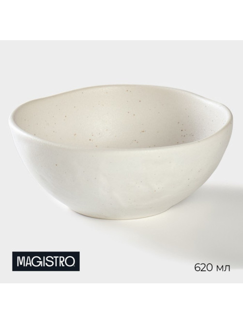 Салатник Magistro Slate, 620 мл, d=16 см, фарфор, белый