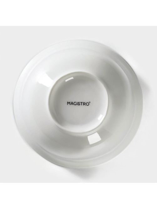 Салатник Magistro «Кувшинка Бланш», 700 мл, d=15 см, фарфор, белый
