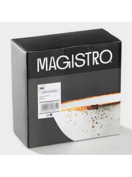Салатники Magistro «Церера», набор 2 шт., 15.3×13×5.5 см, фарфор, белые