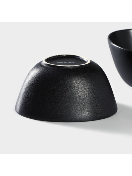 Салатники Magistro Carbon, набор 2 шт., 300 мл, 12×10.5 см, фарфор, чёрный