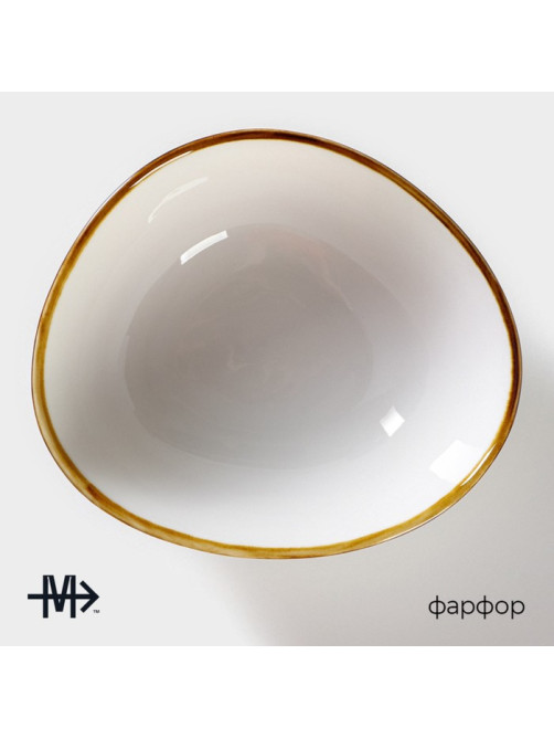 Салатник Magistro «Церера», 440 мл, 15.5×13.4 см, фарфор, белый