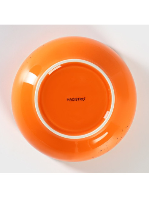 Салатник Magistro «Церера», 1.1 л, d=18.5 см, фарфор, оранжевый