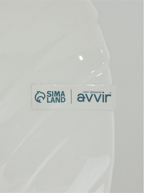 Салатник Avvir «Лист», 1.4 л, 27×9 см, стеклокерамика, белый