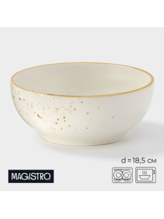 Салатник Magistro «Церера», 1.1 л, 18.5×7.5 см, фарфор, белый