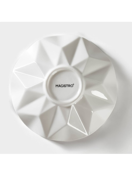 Салатник Magistro «Изобилие», 260 мл, d=15 см, фарфор, белый