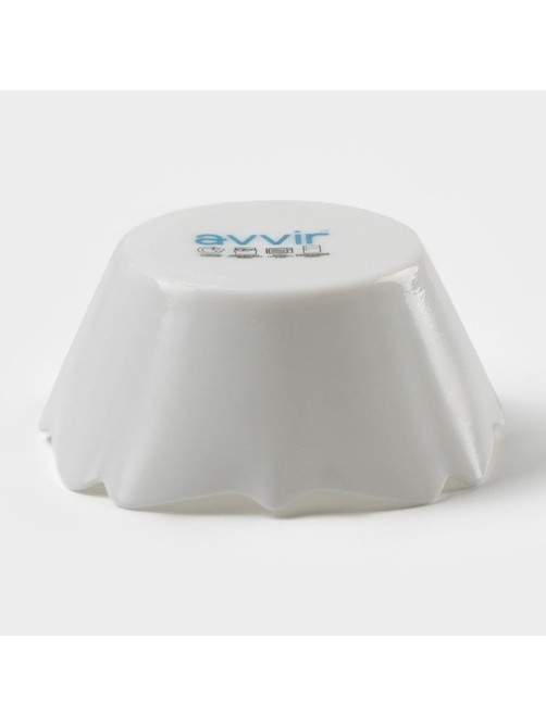 Салатник Avvir «Кувшинка», 300 мл,12.5×5 см, стеклокерамика, белый